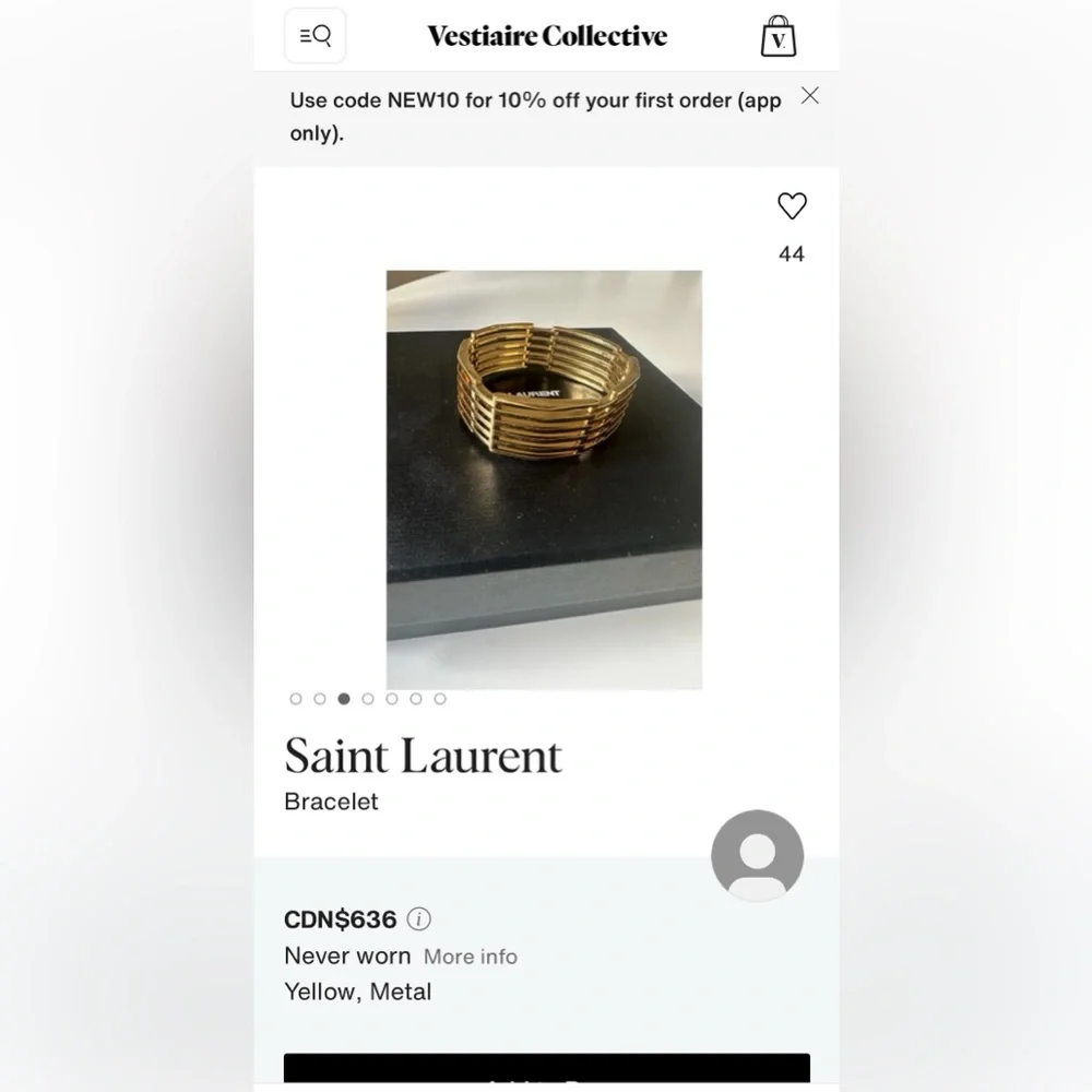 Vintage Architectural Gold Link Bracelet Bauhaus Inspired | Articulated Cuff - Picture 2 of 9